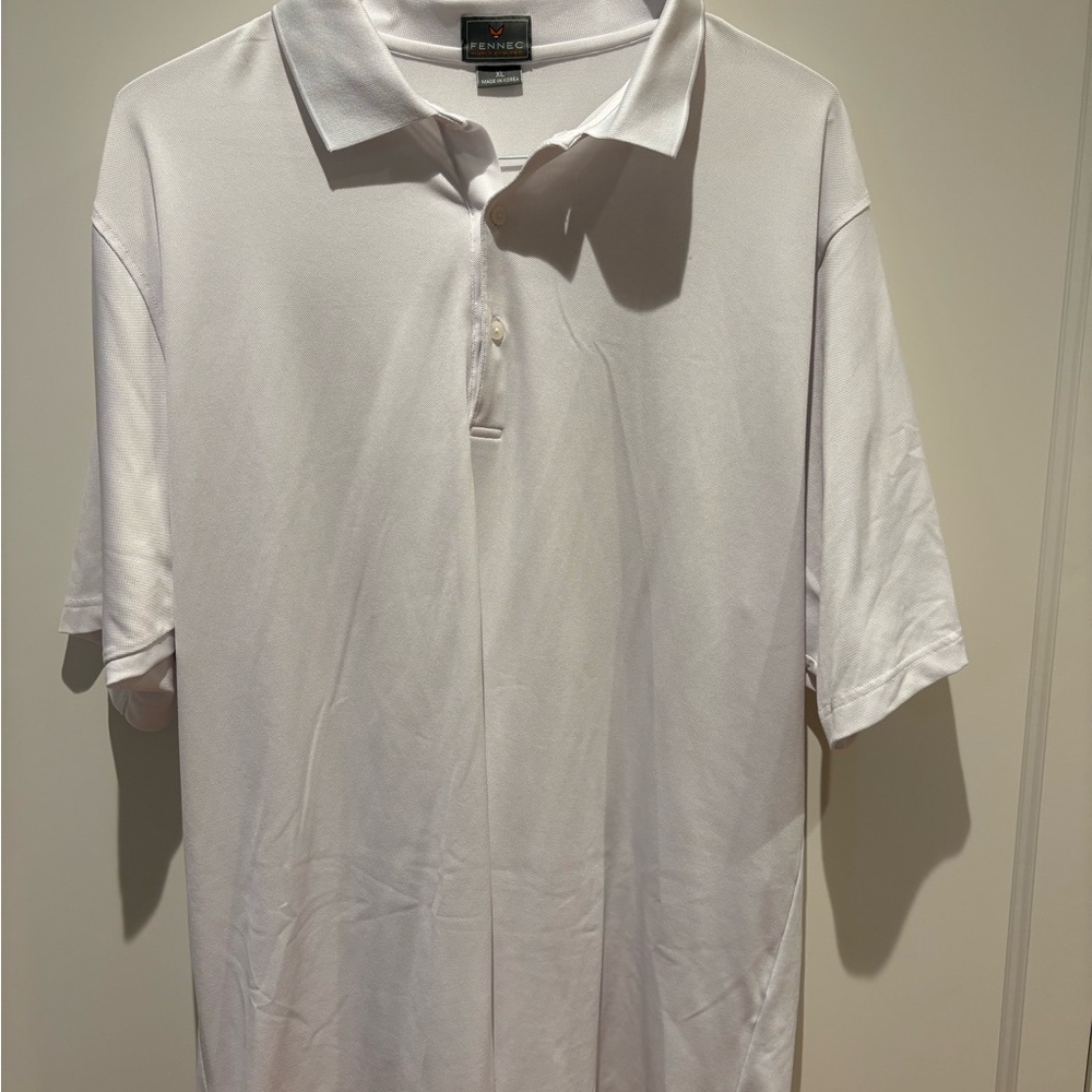 Classic White Polo Shirt with Traditional Collar